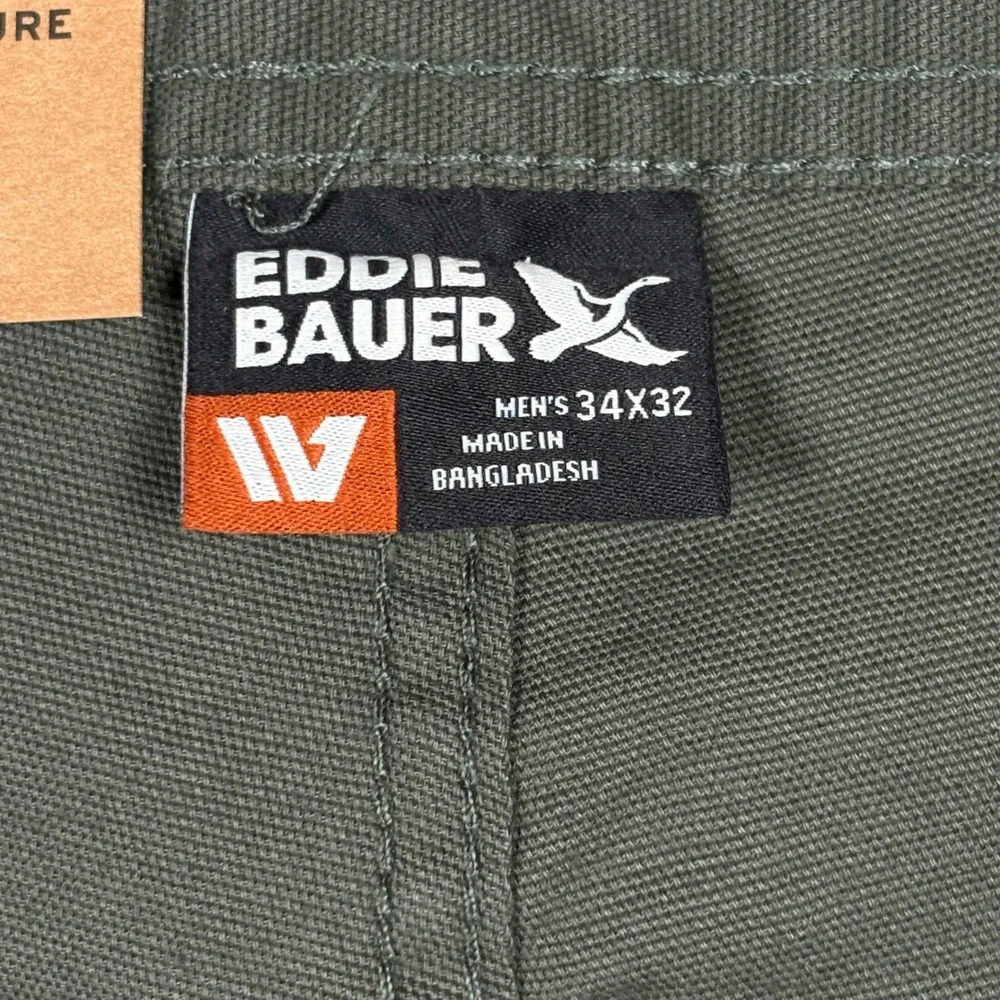 Eddie Bauer Pants Mens 34x32 Canvas Utility Pant Green Specialty Dyed